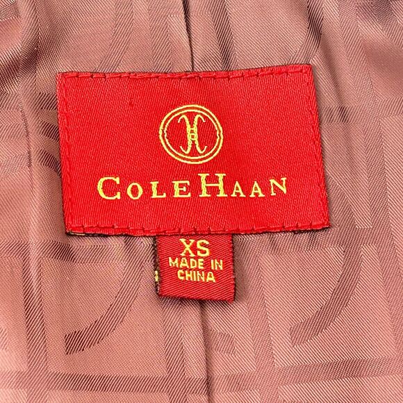 Cole Haan Women's Lambskin Leather Moto Biker Jacket Black Size XS - Picture 10 of 16